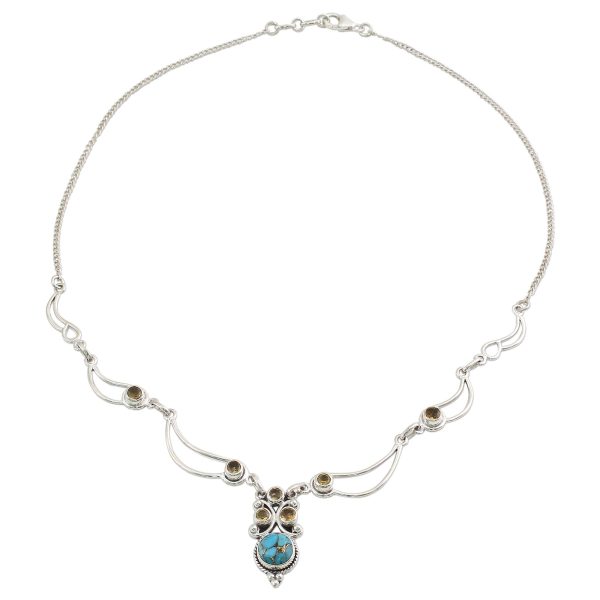 Radiant Princess Multi-Gem Silver Necklace Online Hot Sale