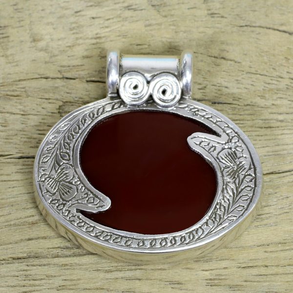 Royal Amulet Sterling Silver Pendant For Sale