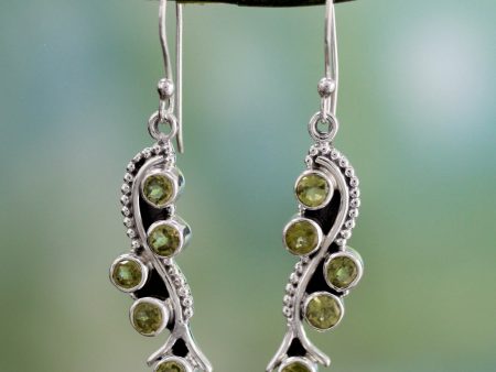 Natural Glow Sterling Silver Earrings with Peridot 2.5 Carats Online Hot Sale