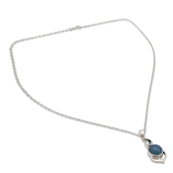 Modern Romance Chalcedony Pendant Necklace Sale