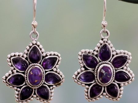 Ruffled Petals Sterling Silver Dangle Earrings Online Sale