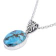 Mystical Turquoise Oval Pendant Necklace Online