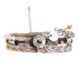 Maya Highlands Unisex Beige Macrame Bracelets (Set of 4) Sale