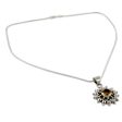 Star Citrine & Sterling Silver Pendant Necklace Fashion