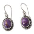 Purple Majesty Turquoise Dangle Earrings Online