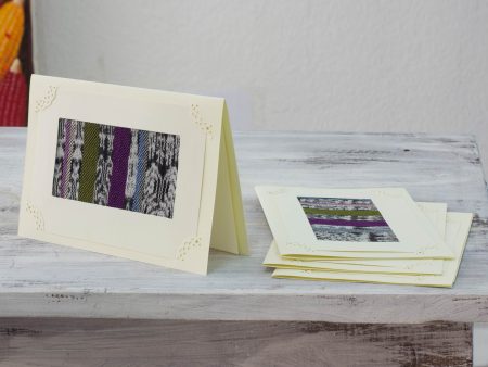 Maya Blues Maya Weavings Greeting Cards from Guatemala (Set of 4) on Sale