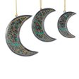 Midnight Moons Fair Trade Hand Painted Moon Christmas Ornaments (set of 3) Online Sale