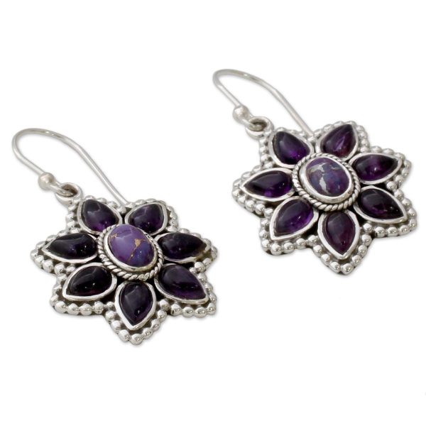 Ruffled Petals Sterling Silver Dangle Earrings Online Sale