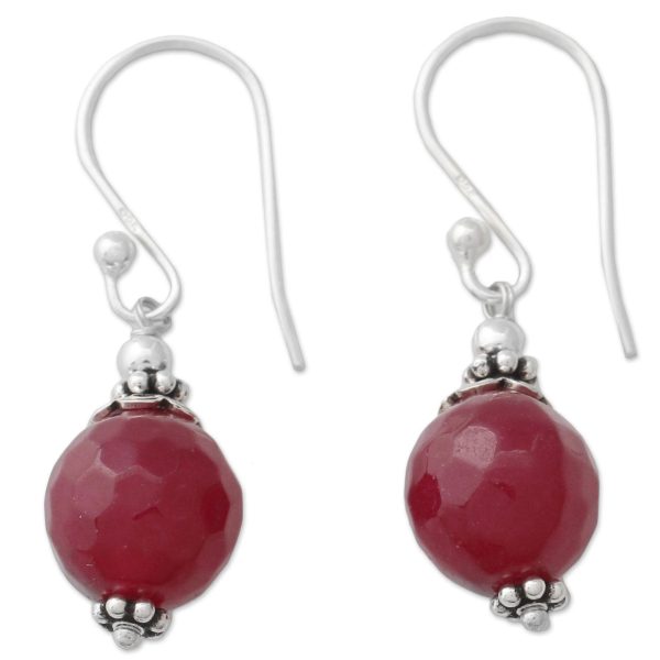 Red Agate & Sterling Silver Drop Earrings Online Hot Sale