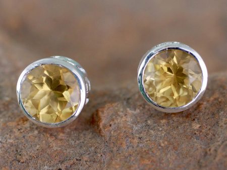 Spark of Life Citrine Stud Earrings Sale