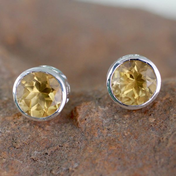 Spark of Life Citrine Stud Earrings Sale