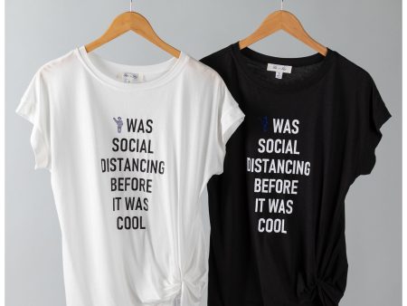 Social Distancing Dolman Front Twist T-Shirt Supply