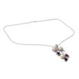 Pearl & Amethyst Floral Pendant Necklace Online Hot Sale