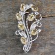 Sunshine Bouquet Citrine Silver Brooch Online Hot Sale