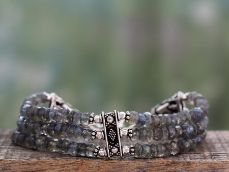 Mystery of Love Silver Labradorite Beaded Bracelet Fashion