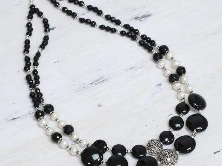 Midnight Dreams Pearl & Sterling Silver Strand Necklace Online Hot Sale