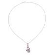 Moonlight Divinity Ruby Moonstone Sterling Silver Necklace Online