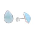 Raindrop Prisms Silver Chalcedony Earrings Online now