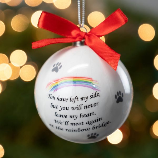 Until We Meet Again Rainbow Bridge & Paws Ornament on Sale