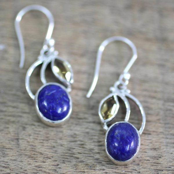 Starry Beauties Lapis Lazuli Dangle Earrings Online Sale