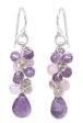 Purple Pink Glam Beaded Earrings Online