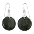 Moon of Justice Bloodstone Sphere Earrings India Artisan Jewelry Supply