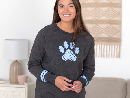 Paw Scribble Stripe Sweatshirt Supply