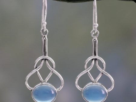 Positive Path Chalcedony Silver Dangle Earrings Discount