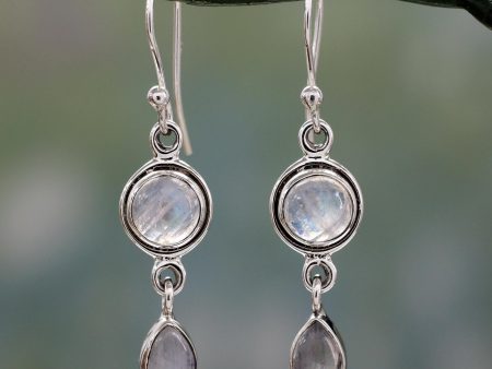 Shimmer Moonstone Sterling Silver Dangle Earrings Online Hot Sale