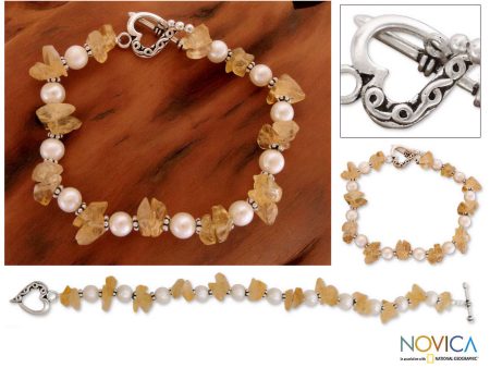 Summer Moon Citrine & Pearl Bracelet Online