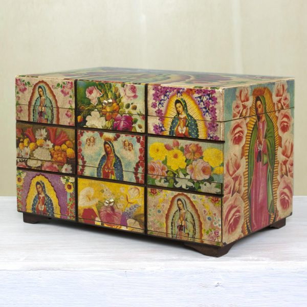 A Bouquet for My Guadalupe Catholic Wood Decorative Box For Discount