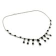 Midnight Cascade Onyx & Silver Waterfall Necklace Online