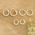 Lustrous Loops Artisan Crafted Sterling Silver Hoop Earrings (Set of 3) For Discount