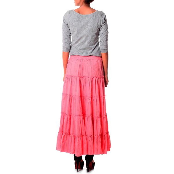 Strawberry Frills Pink Cotton Skirt For Discount