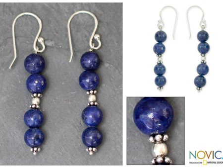 Pillars of Love Lapis Lazuli Earrings For Discount