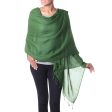 Lime Green Muse Handmade Wool Shawl on Sale