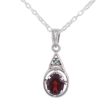 Scarlet Joy Garnet and Emerald Pendant Necklace from India Online Hot Sale