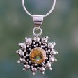 Star Citrine & Sterling Silver Pendant Necklace Fashion