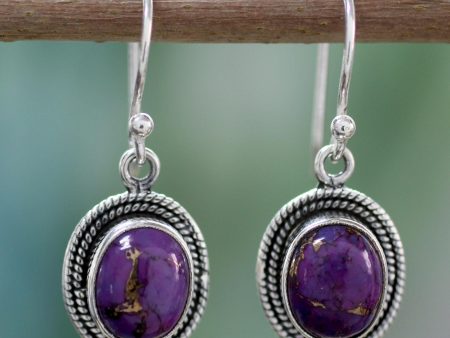 Purple Majesty Turquoise Dangle Earrings Online