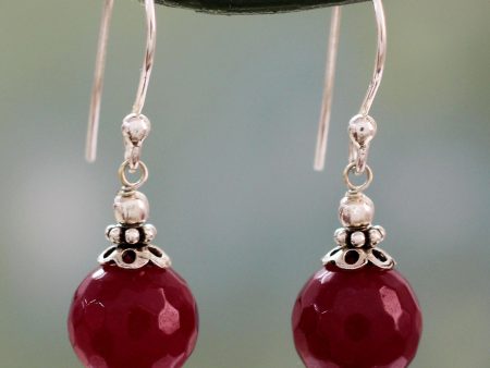 Red Agate & Sterling Silver Drop Earrings Online Hot Sale