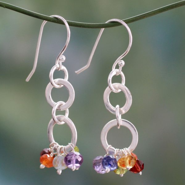 Radiance Multi-Gem Sterling Silver Earrings Hot on Sale