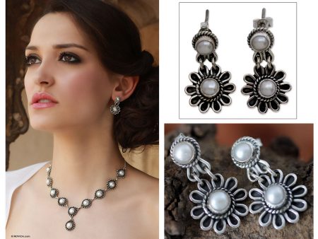 Pristine Blossom Pearl Earrings Online Hot Sale