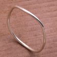 Sleek & Chic Sterling Silver Bangle Bracelet Online