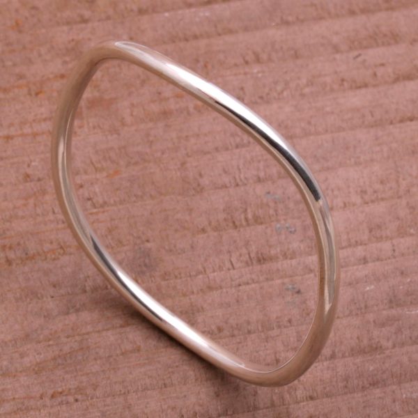 Sleek & Chic Sterling Silver Bangle Bracelet Online