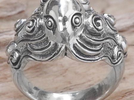 Octopus of the Deep Sterling Silver Ring Discount