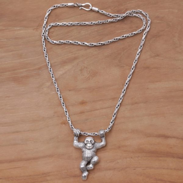 Monkey Charm Silver Pendant Necklace Online