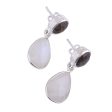 Misty Alliance Rainbow Moonstone and Labradorite 23 Ct Earrings For Discount