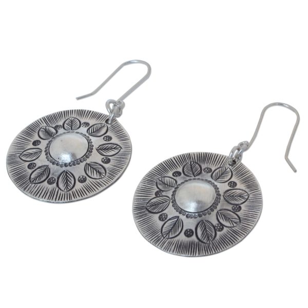 Summer Leaves Sterling Silver Earrings Discount