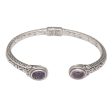 Magical Attraction Amethyst Hinged Cuff Bracelet For Sale