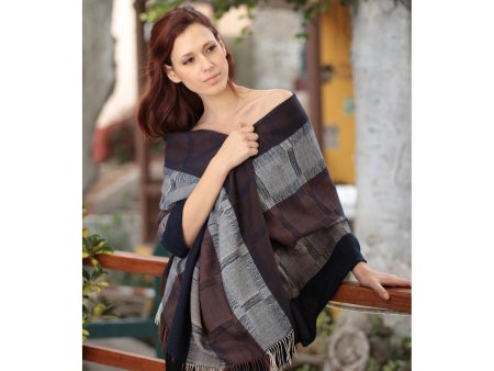 Nazca Night Alpaca Shawl Hot on Sale